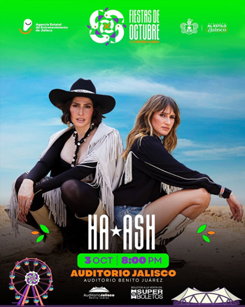 Ha Ash Auditorio Benito Juarez Fiestas de Octubre 2026