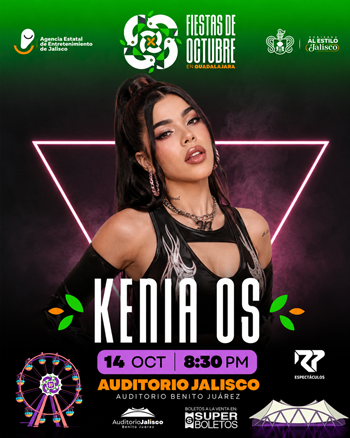 Kenia Oz Auditorio Benito Juarez Fiestas de Octubre 2026