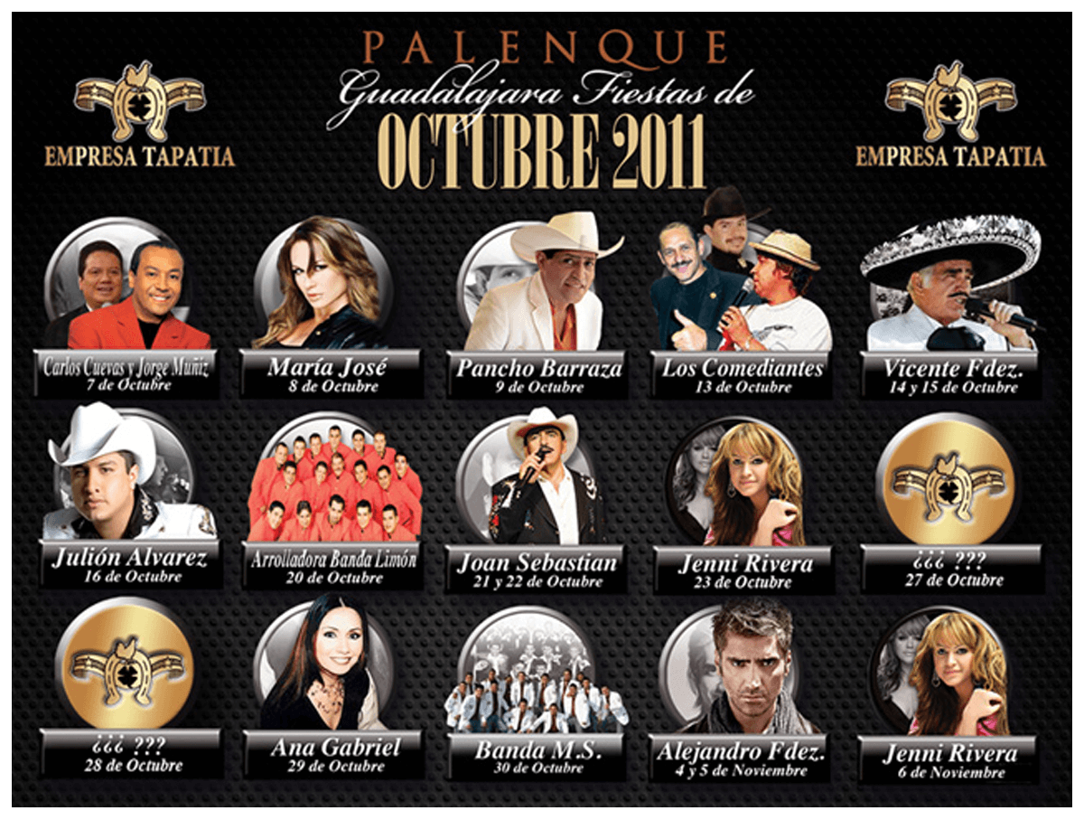 Cartel del Palenque Fiestas de Octubre 2011