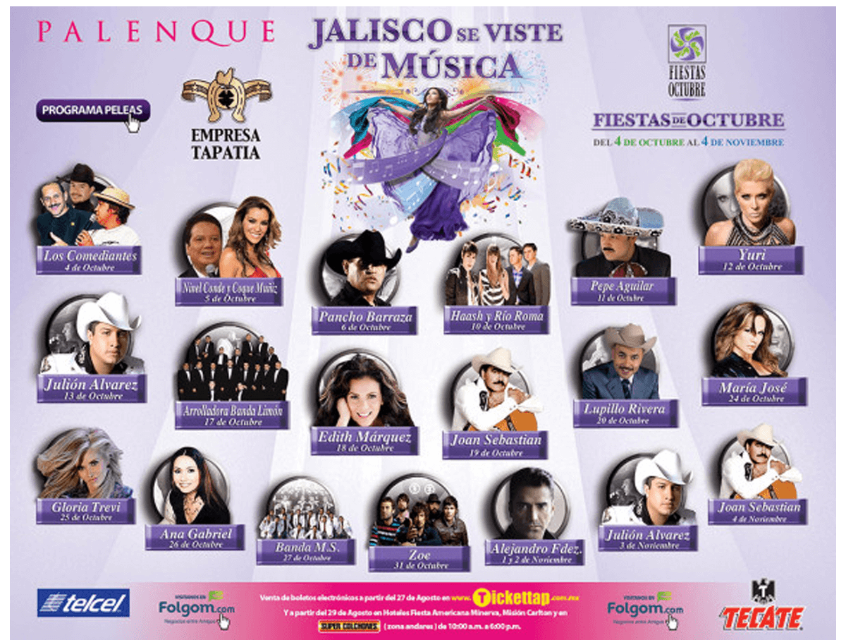 Cartel del Palenque Fiestas de Octubre 2013