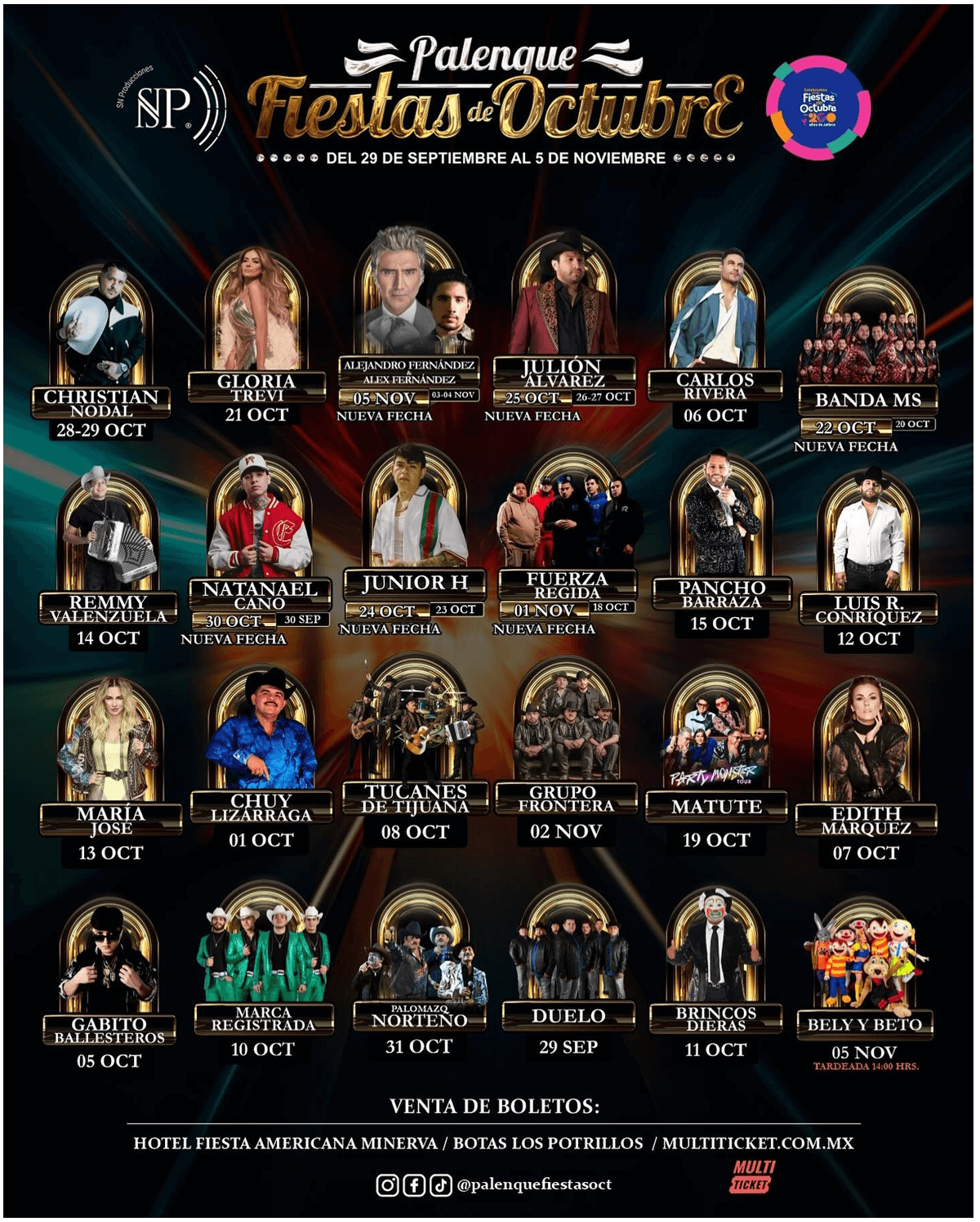 Cartel del Palenque Fiestas de Octubre 2023