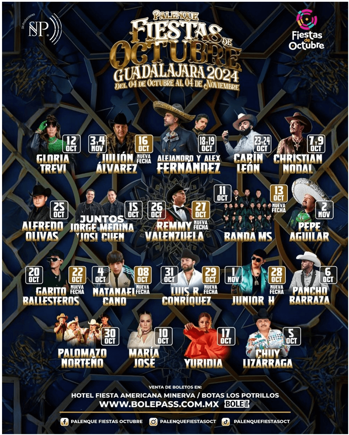 Cartel del Palenque Fiestas de Octubre 2024